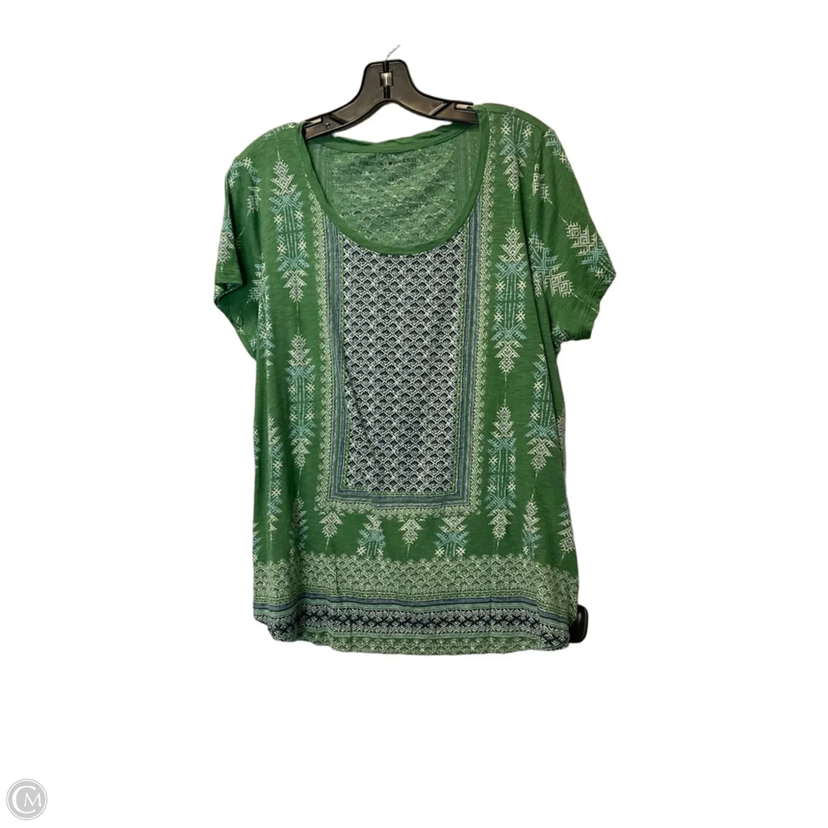 Top Short Sleeve By Lucky Brand In Green, Size: 1x