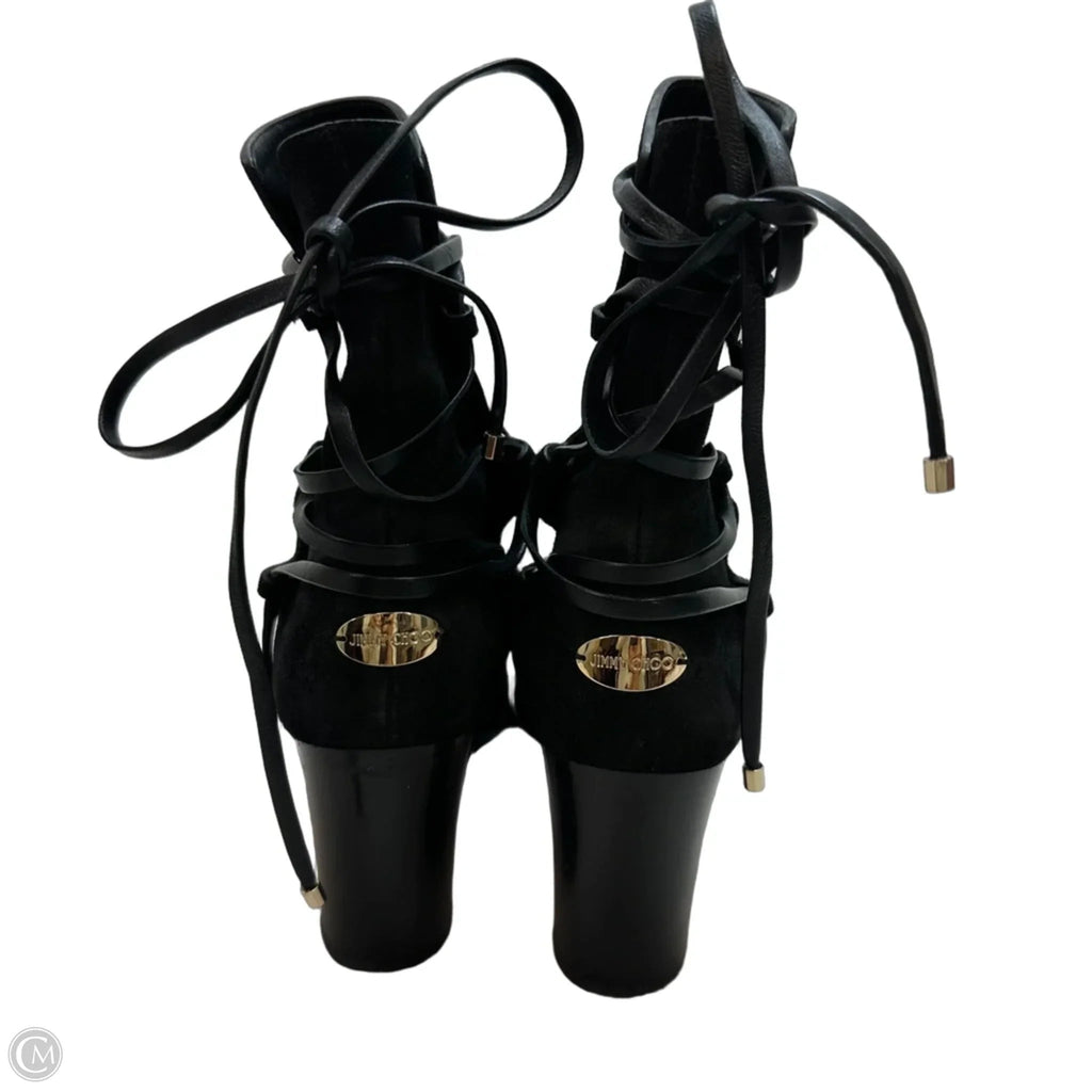 Hampton 80 Suede Ankle Boots Luxury Designer By Jimmy Choo In Black, Size: 36.5