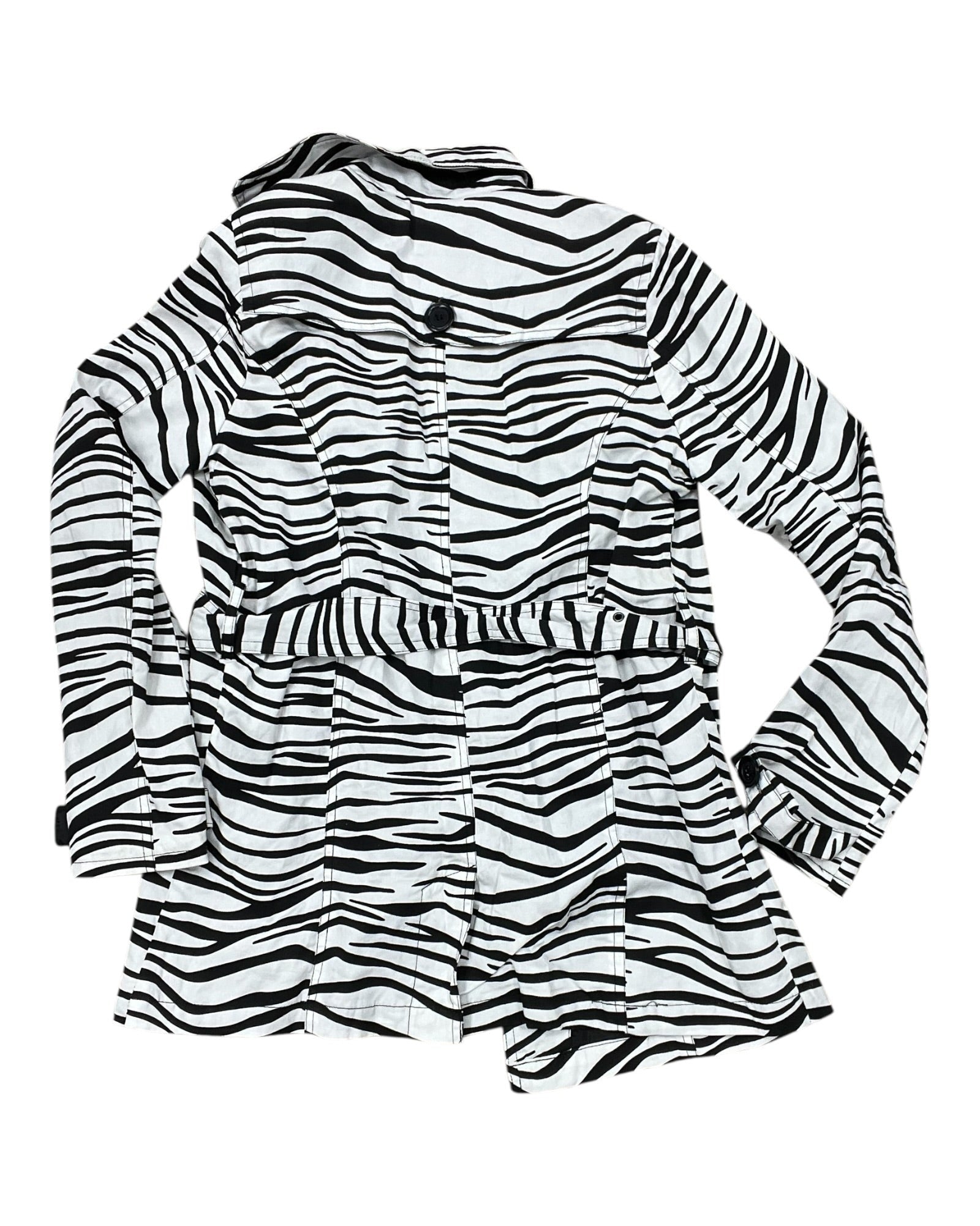 Coat Peacoat By Clothes Mentor In Black & White, Size:S