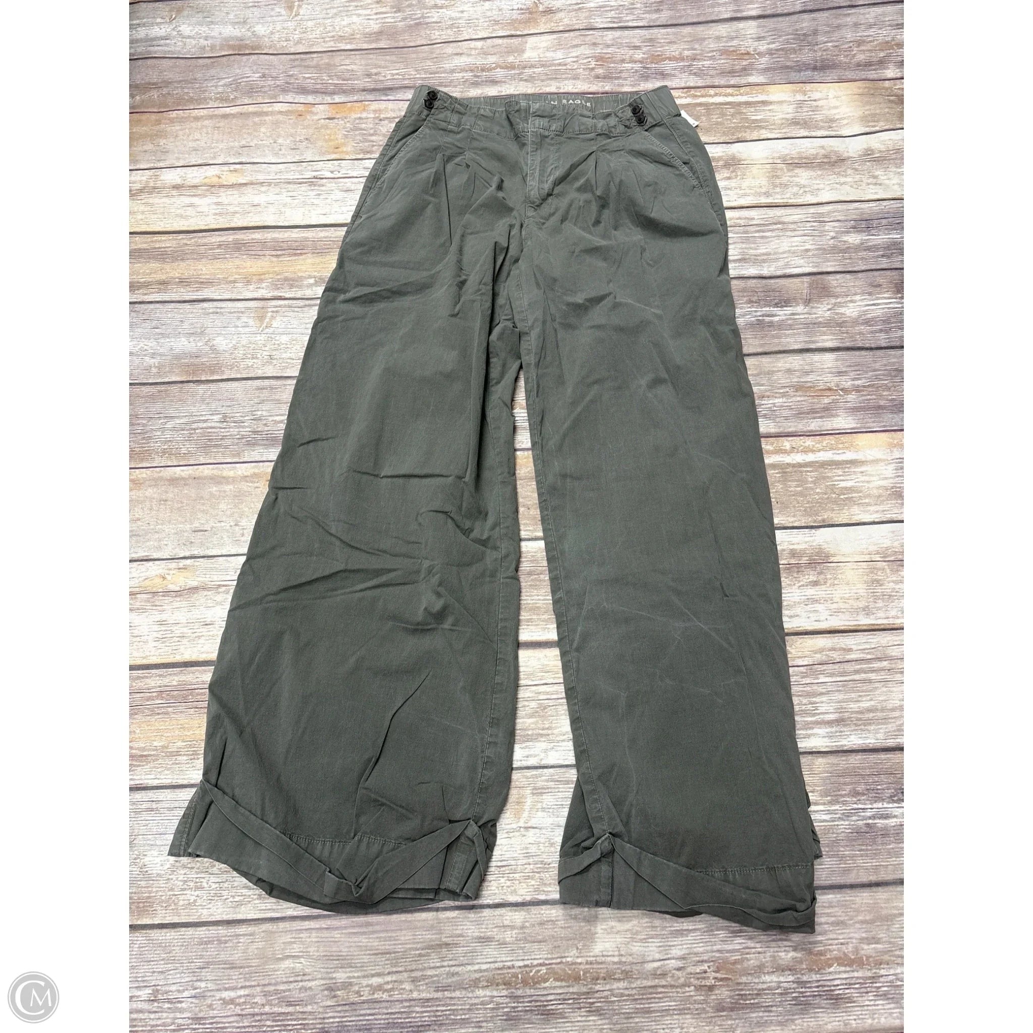 Pants Wide Leg By American Eagle In Green, Size: 2
