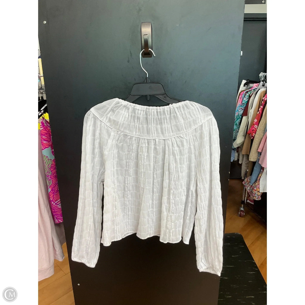 Top Long Sleeve By J. Crew In White, Size: S