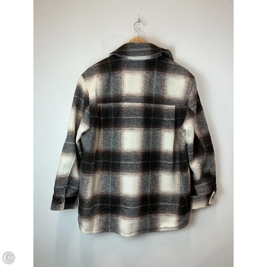 Jacket Shirt By H&m In Brown, Size: S