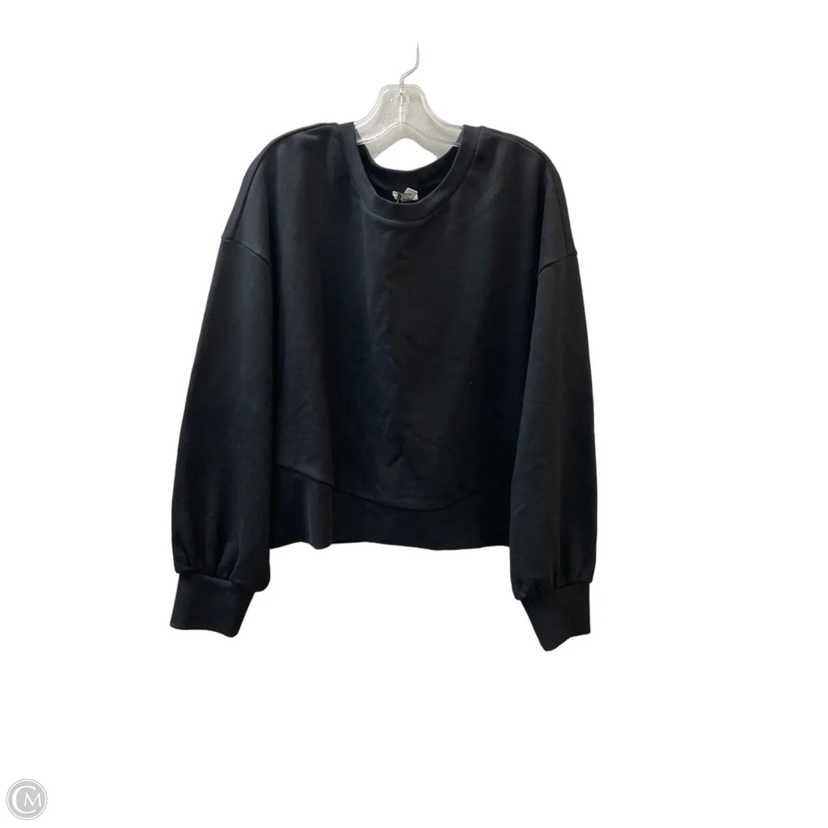 Athletic Top Long Sleeve Collar By Cuyana In Black, Size: L
