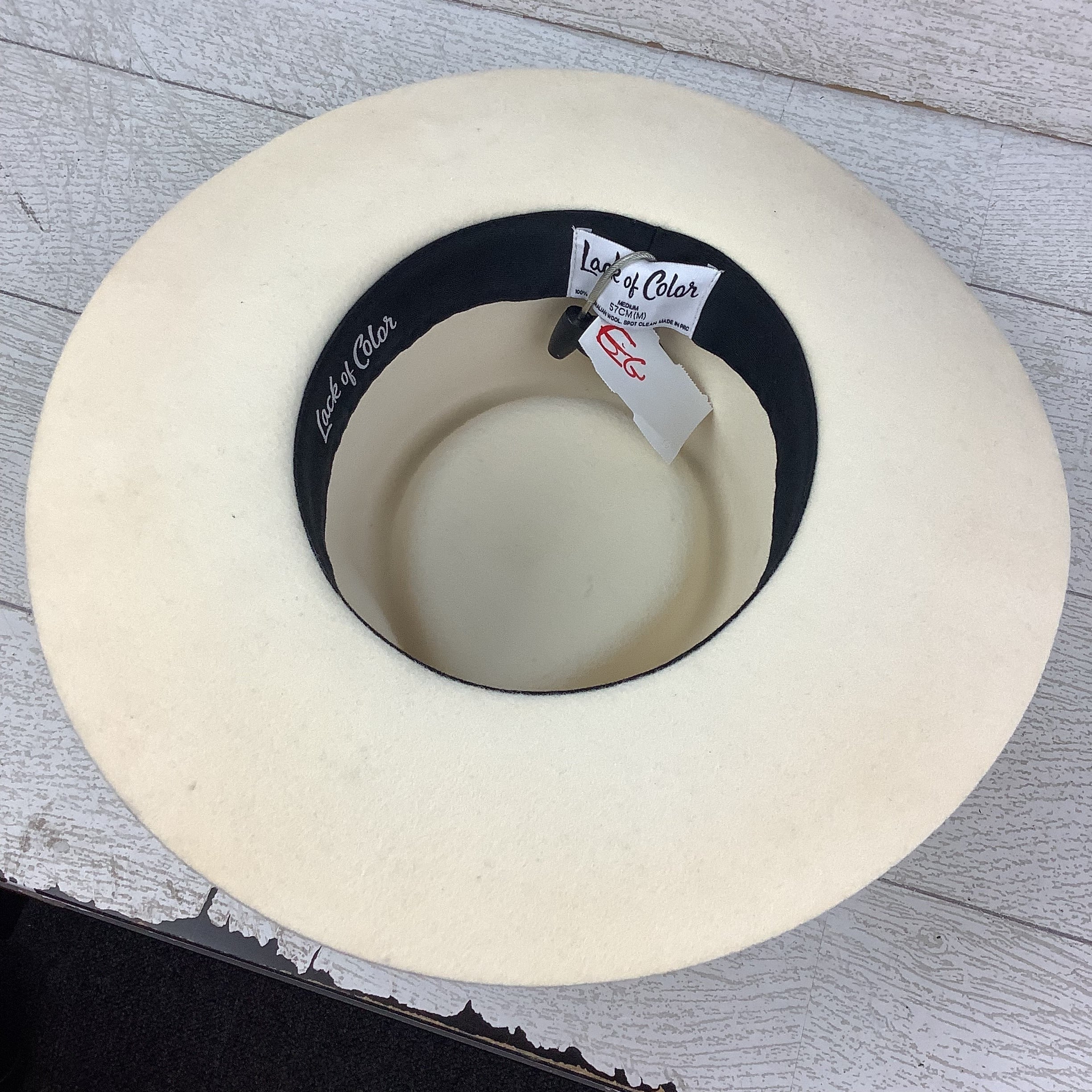 Hat Fedora 100% wool By Lack of Color, Size Medium (57cm)