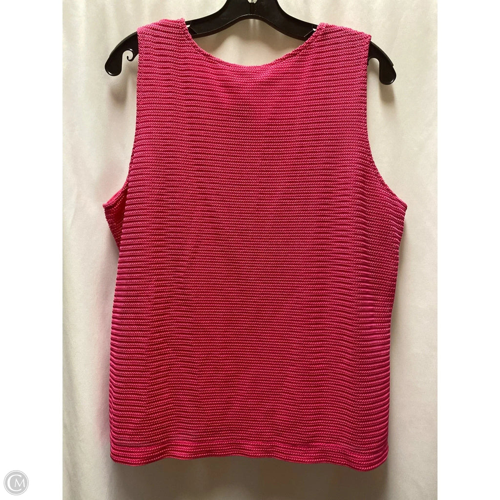 Top Sleeveless By Allison Daley In Pink, Size: L