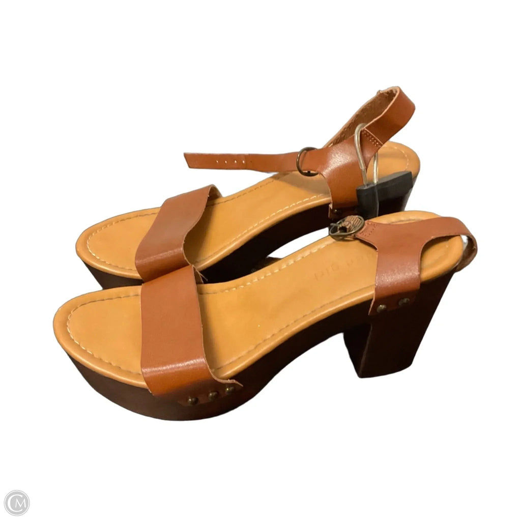 Sandals Heels Block By Madden Girl In Brown, Size: 8