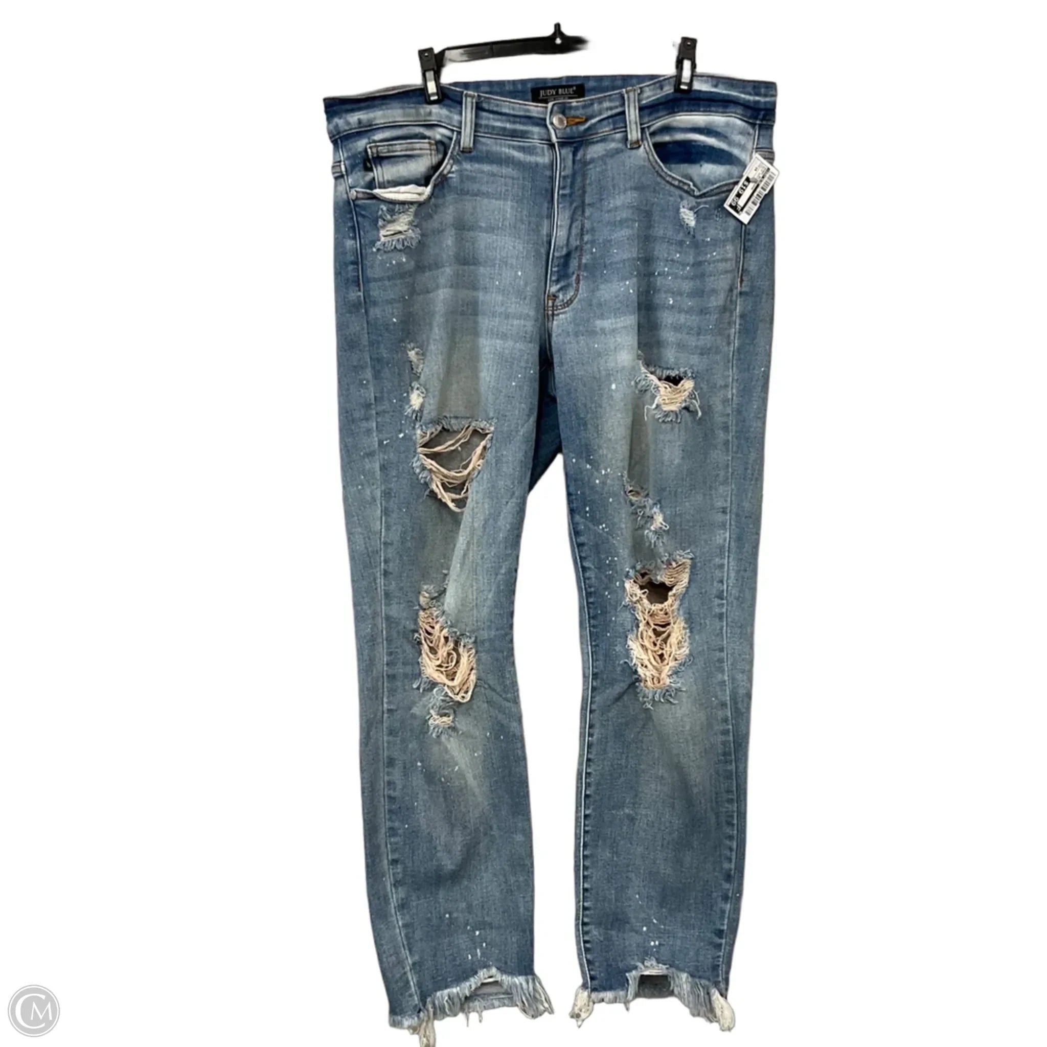Jeans Boyfriend By Judy Blue In Blue Denim, Size: 14