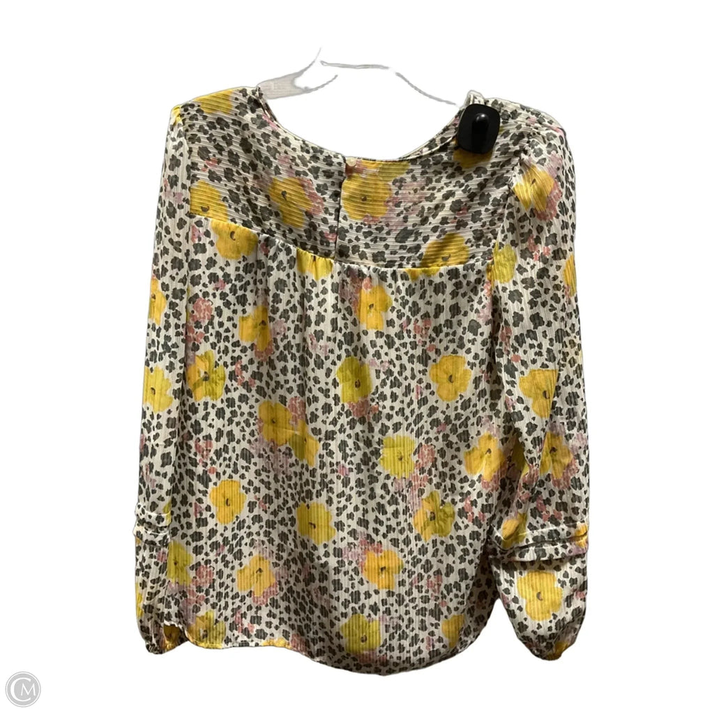 Top Long Sleeve By Loft In Animal Print, Size: M