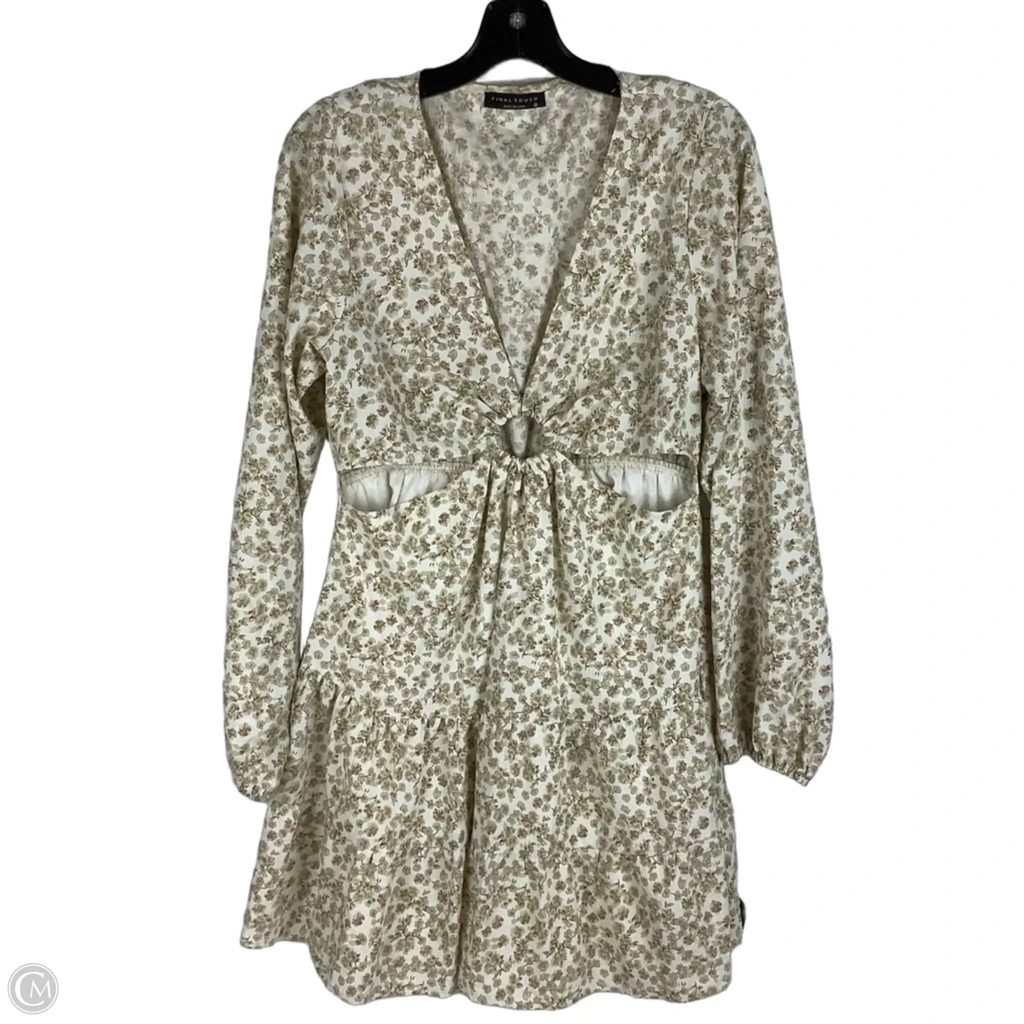 Dress Casual Short By Final Touch In Floral Print, Size: Xl