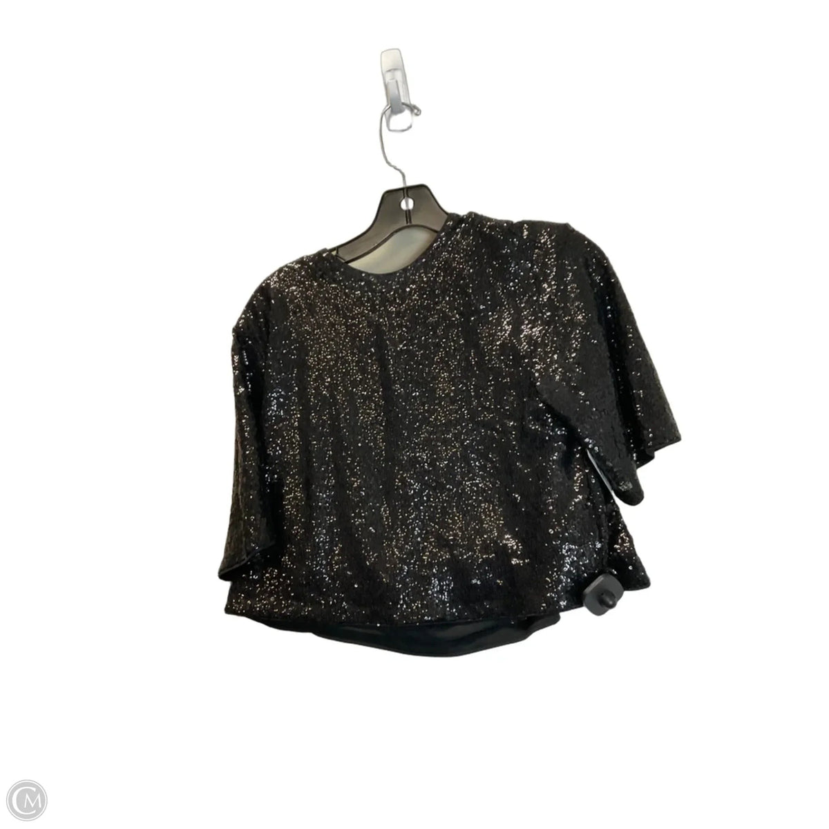 Top Short Sleeve By H&m In Black, Size: S