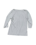 Top 3/4 Sleeve By Garnet Hill In Tan & White, Size:M