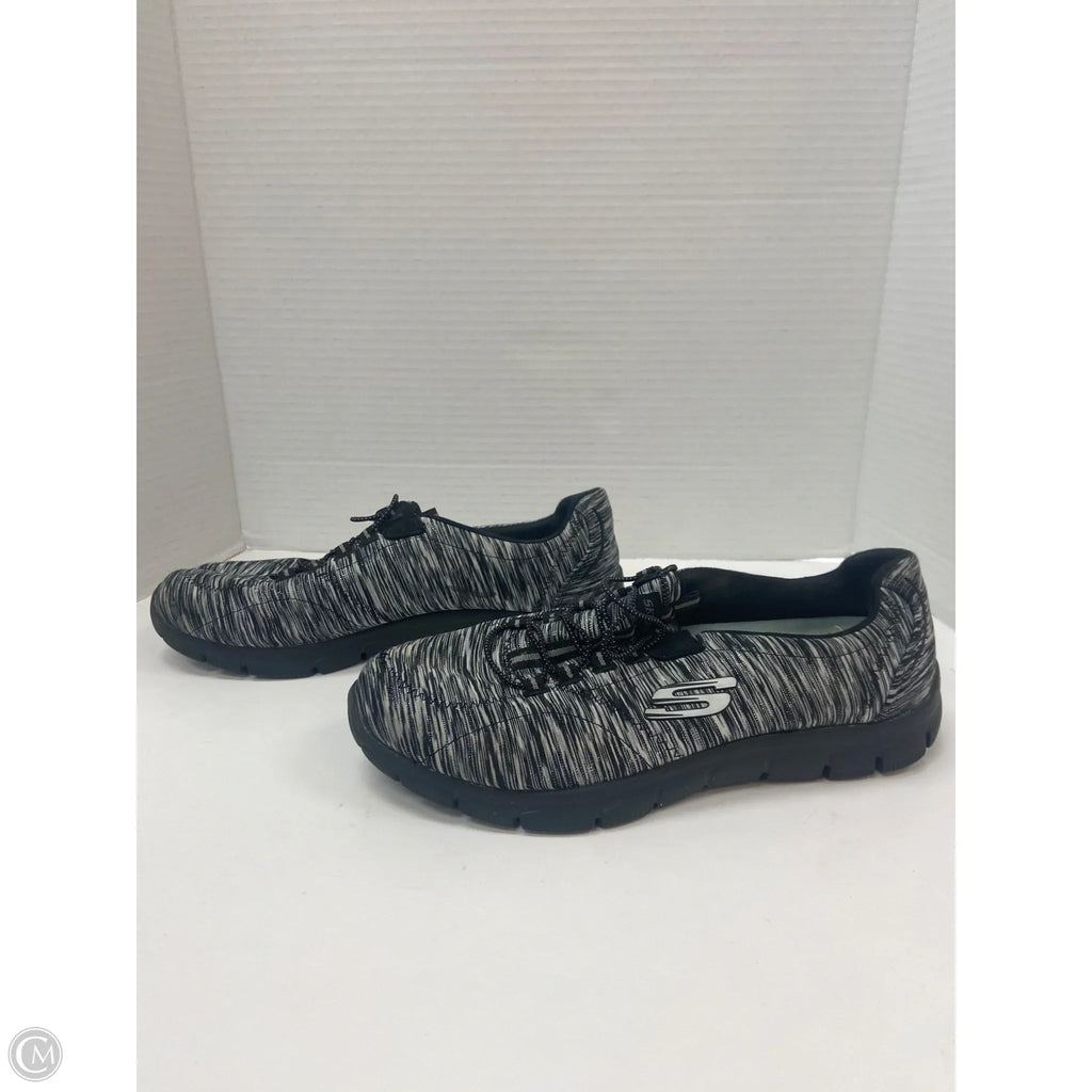 Shoes Athletic By Skechers In Black & White, Size: 8.5