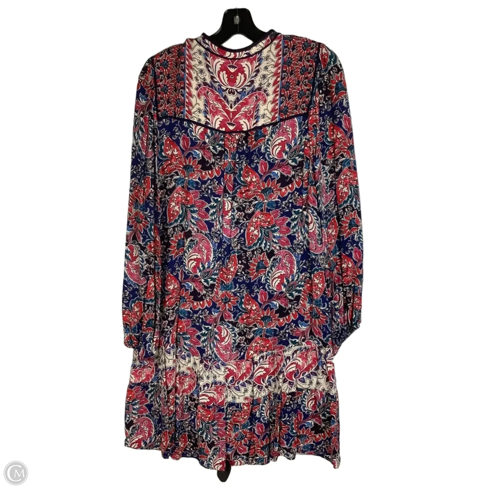 Dress Casual Short By Anthropologie In Blue & Red, Size: M