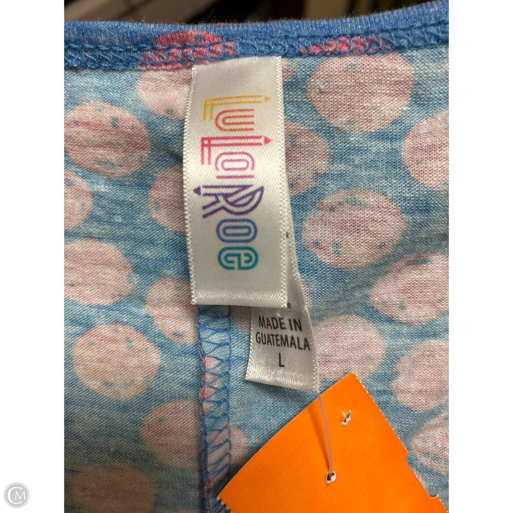 Top Short Sleeve By Lularoe In Blue & Pink, Size: L