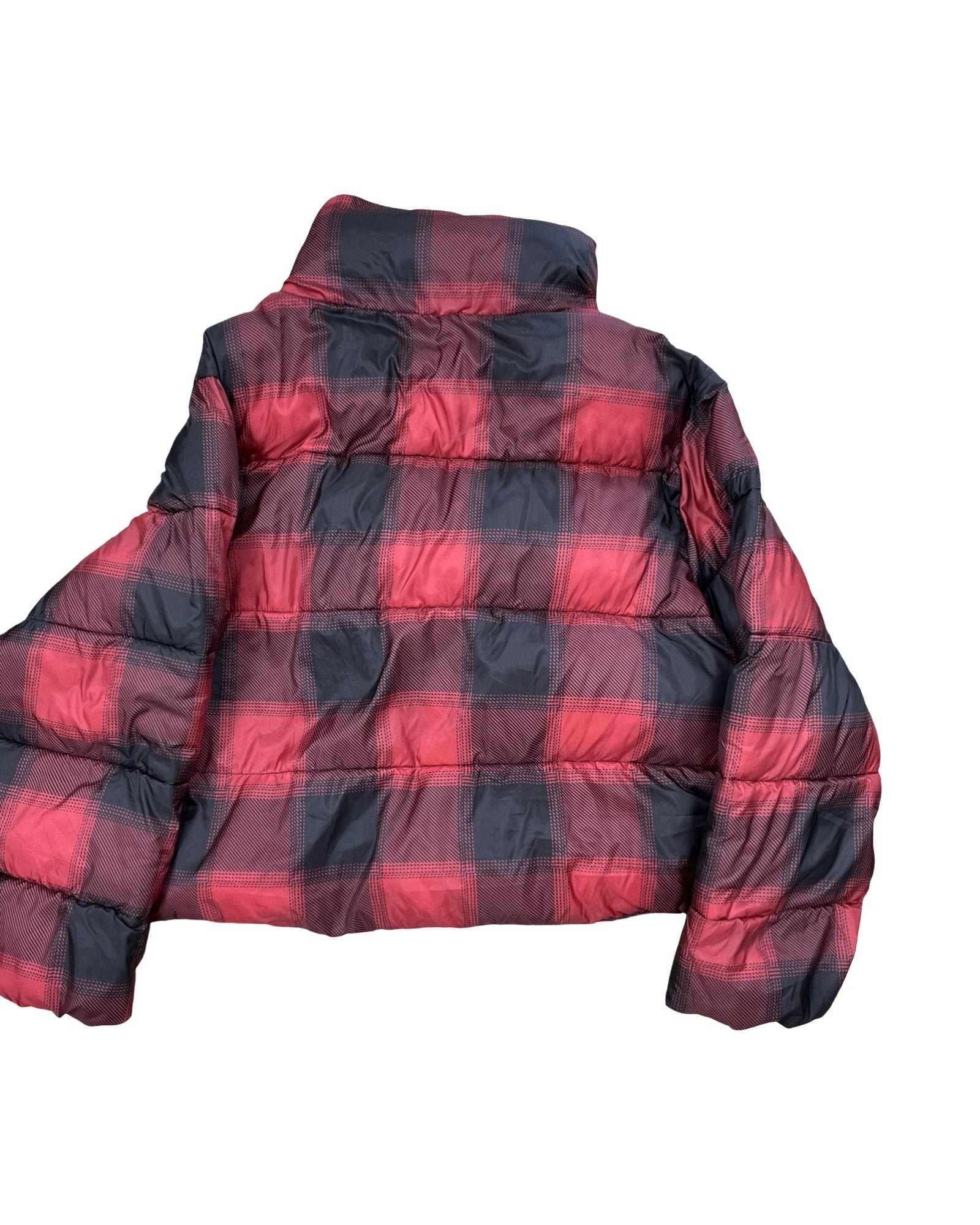 Coat Puffer & Quilted By Old Navy In Black & Red, Size:M