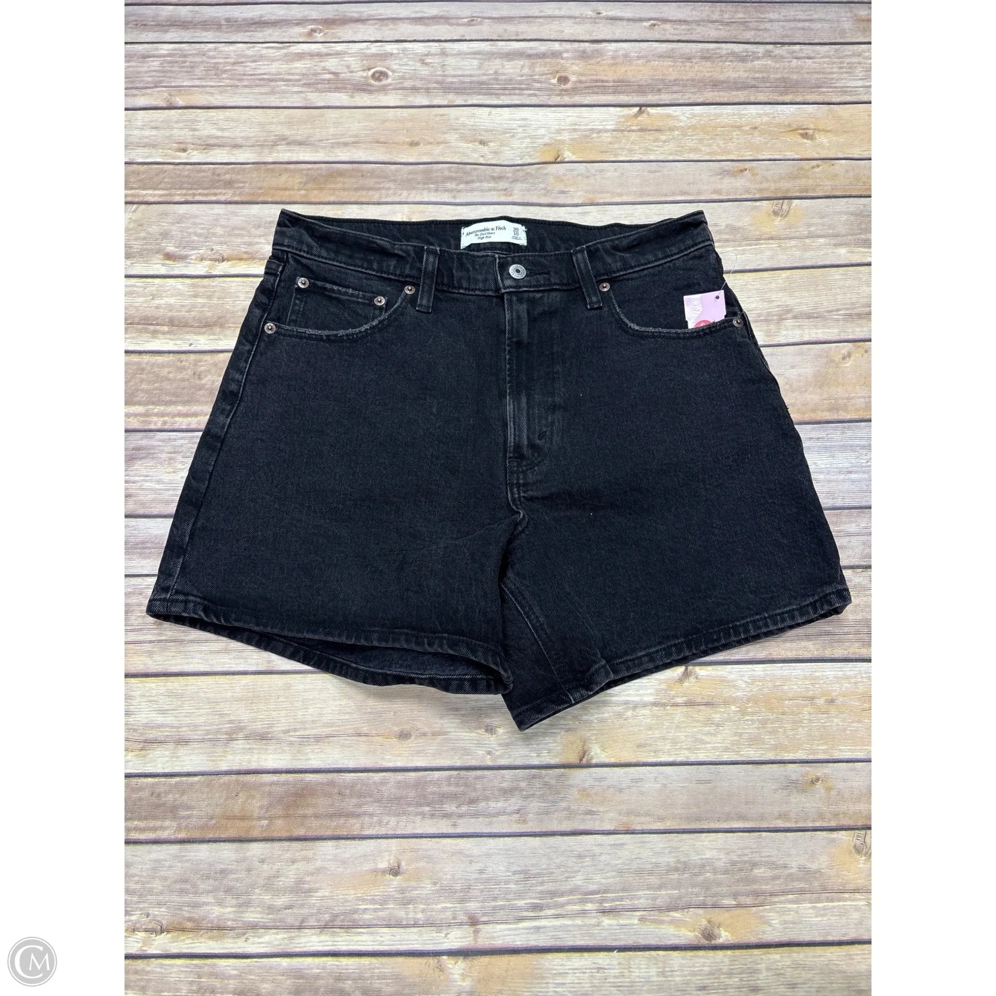 Shorts By Abercrombie And Fitch In Black Denim, Size: 10