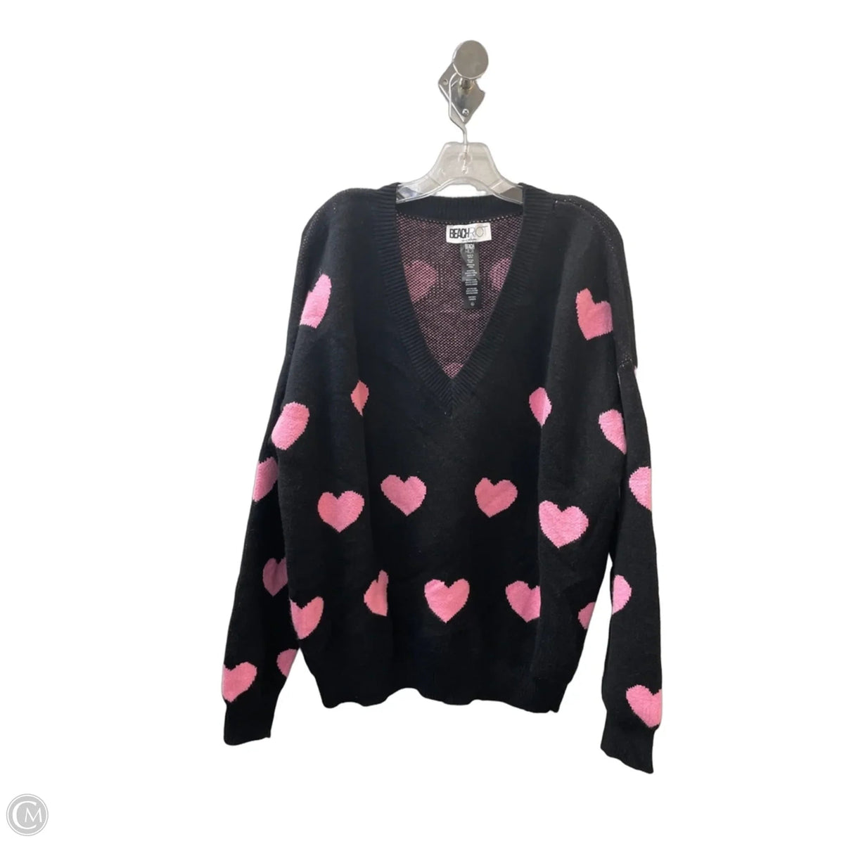 Sweater By Beach Riot In Black & Pink, Size: Xl