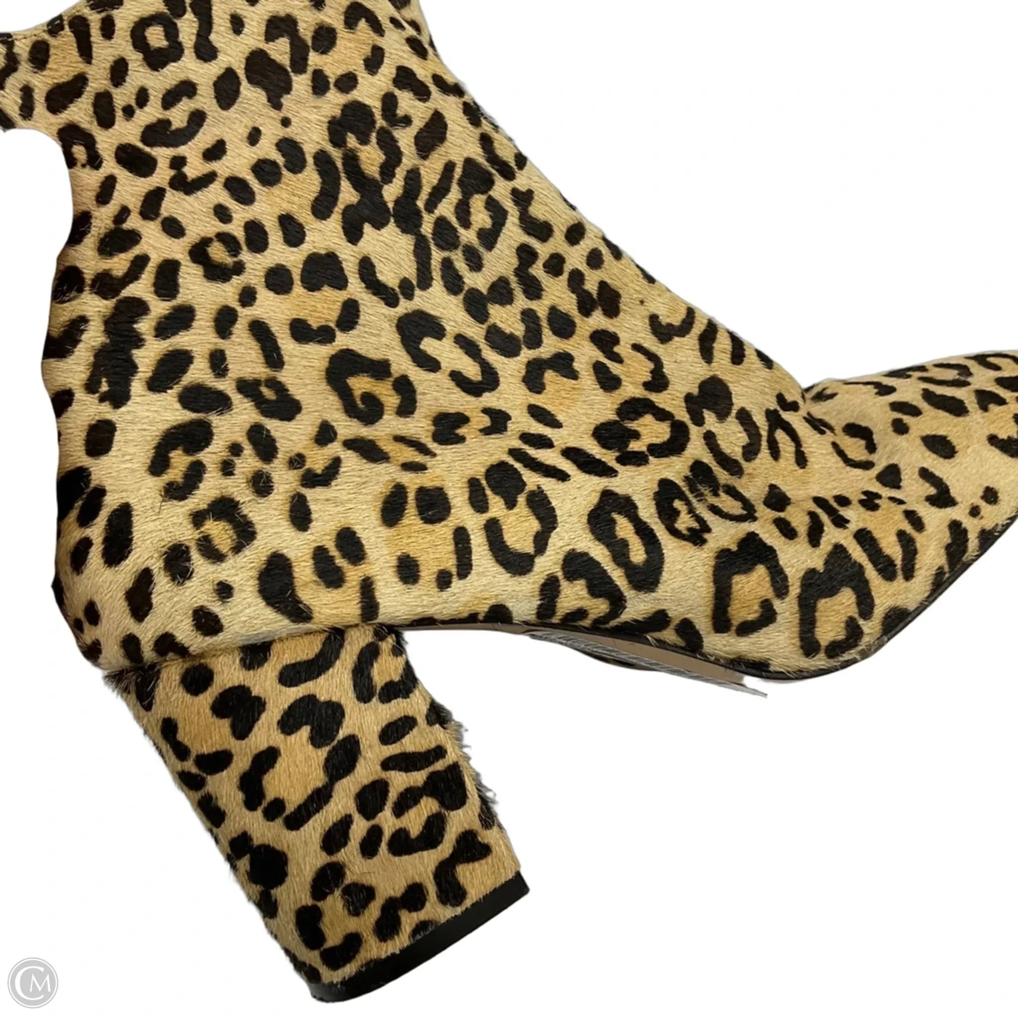 Boots Ankle Heels By Halogen In Animal Print, Size: 8