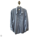 Top Long Sleeve Basic By A New Day In Blue & White, Size: 2x