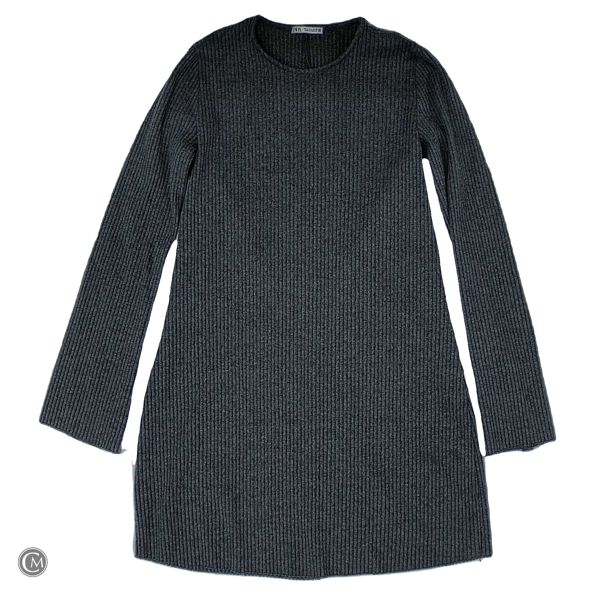 Dress Sweater By Zara In Grey, Size: L