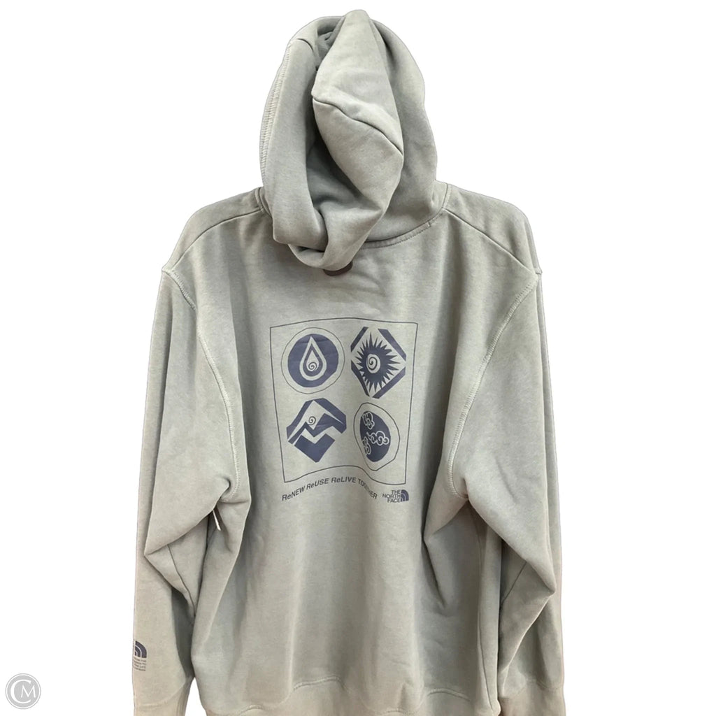 Athletic Sweatshirt Hoodie By The North Face In Green, Size: Xl
