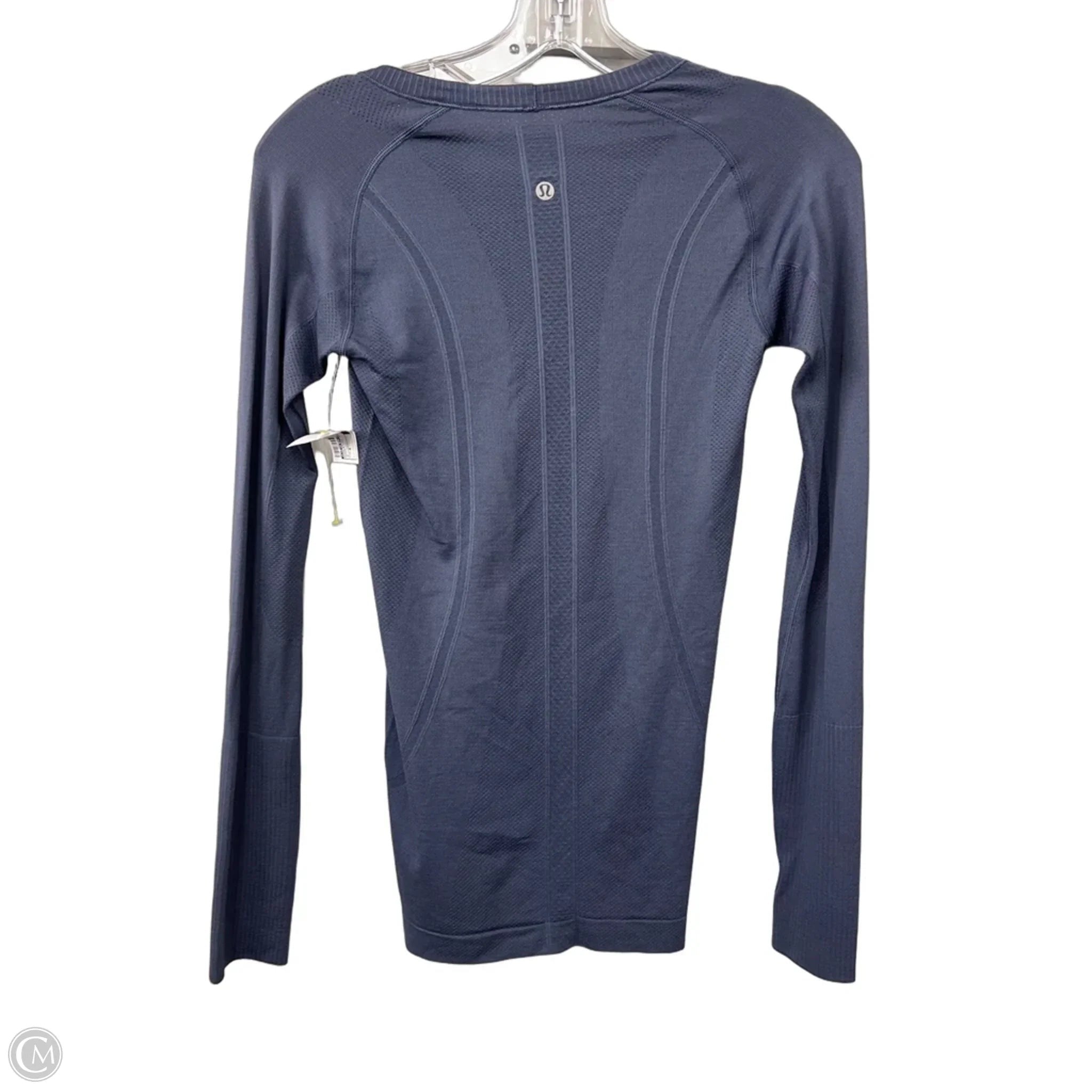 Athletic Top Long Sleeve Crewneck By Lululemon In Navy, Size: 4