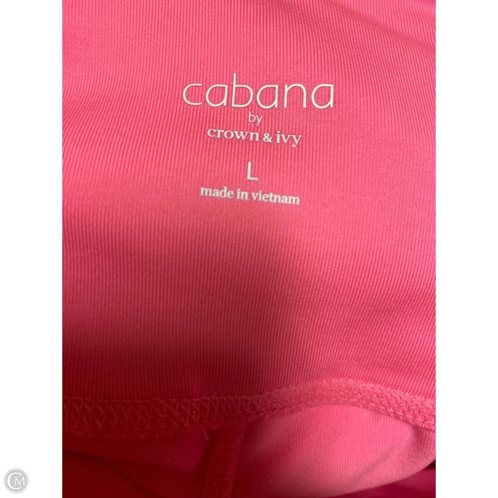 Athletic Leggings By Crown And Ivy In Pink, Size: L