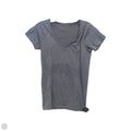 Athletic Top Short Sleeve By Lululemon In Grey, Size: 6
