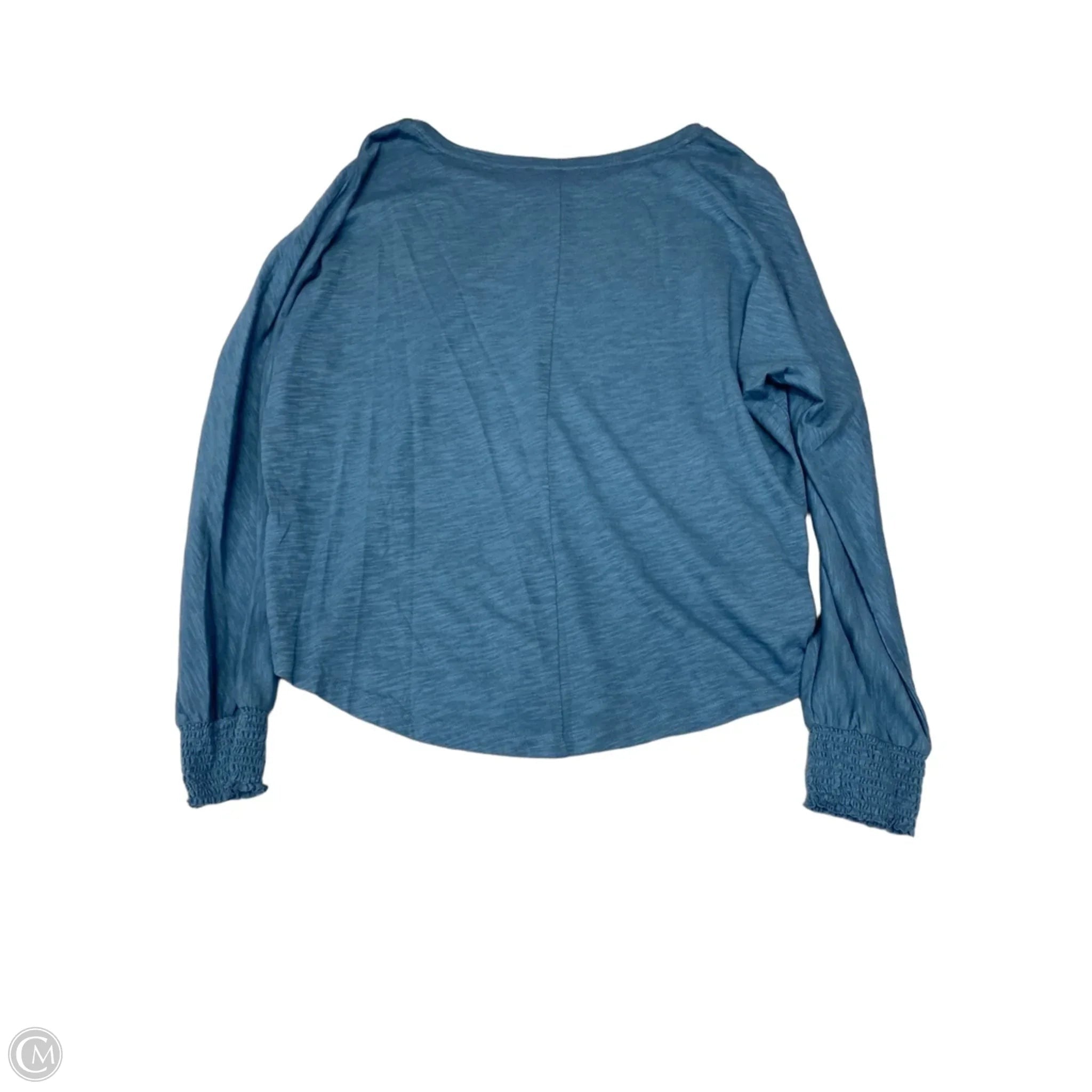 Top Long Sleeve Basic By Lilla P In Blue, Size: M
