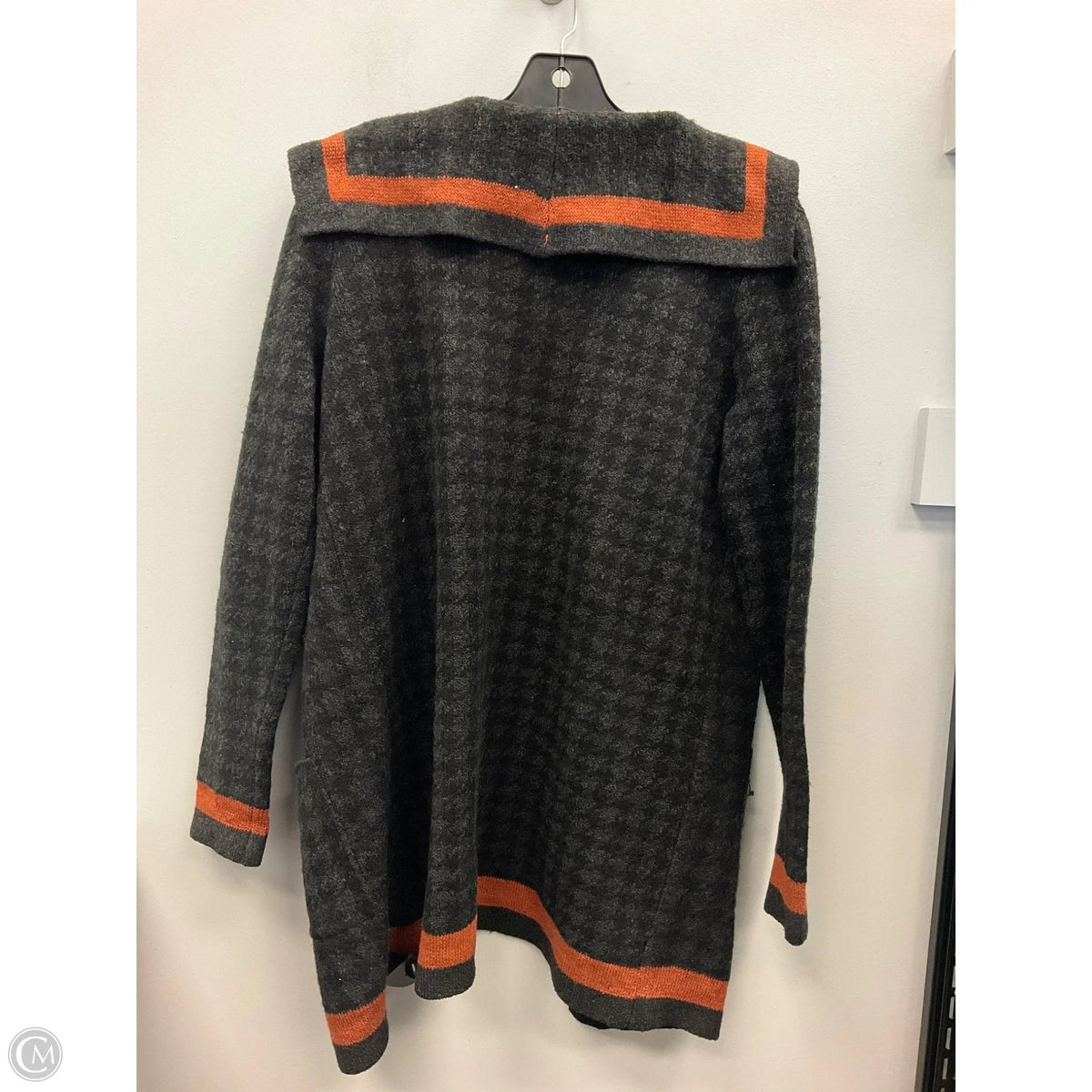 Sweater Cardigan By 89th And Madison In Black & Orange, Size: S