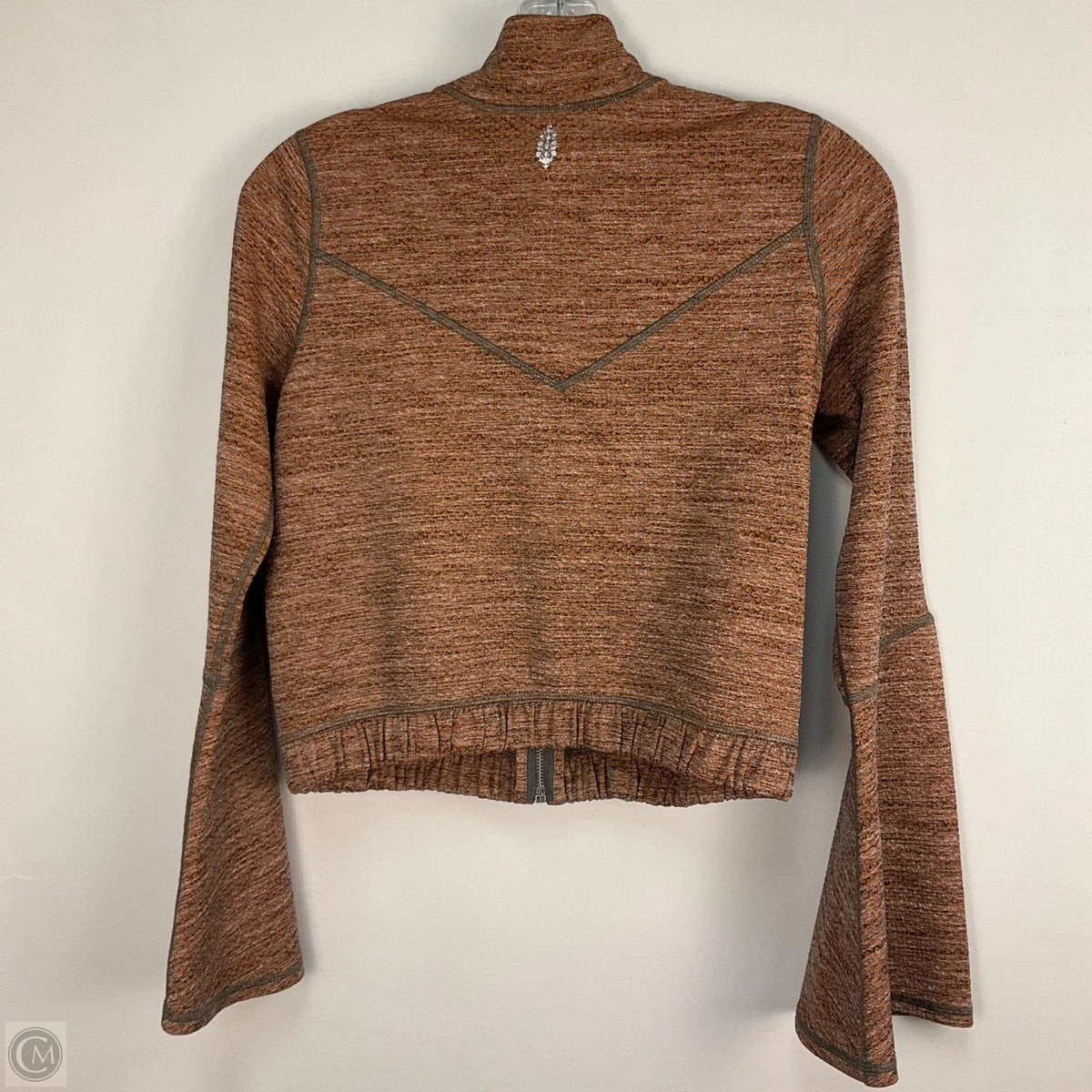 Athletic Jacket By Free People In Grey & Orange, Size: Xs