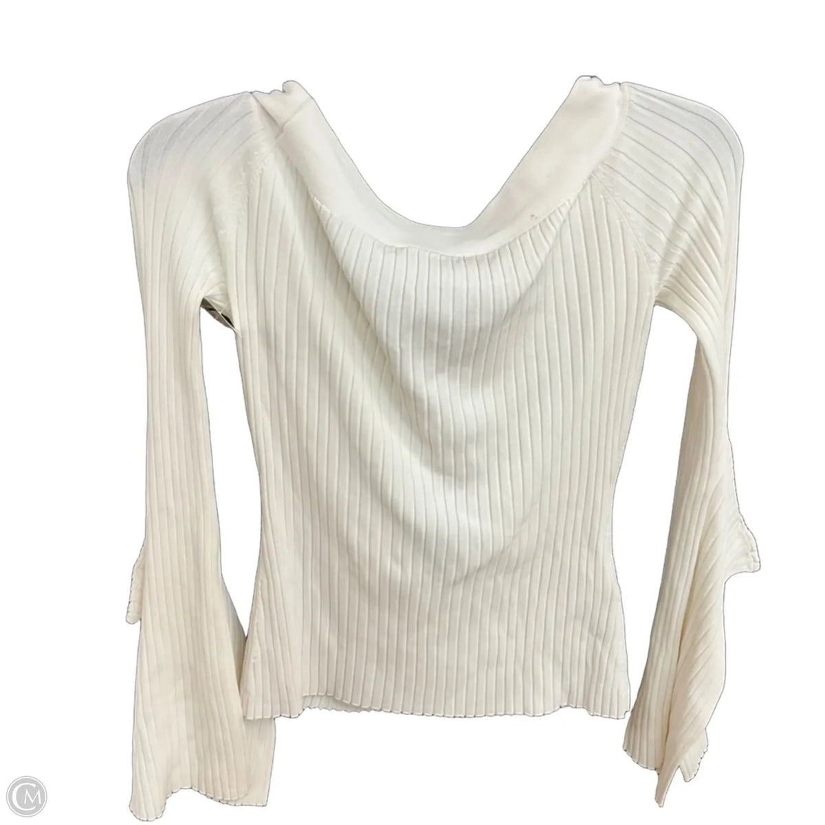 Top Long Sleeve By Bcbg In Cream, Size: M