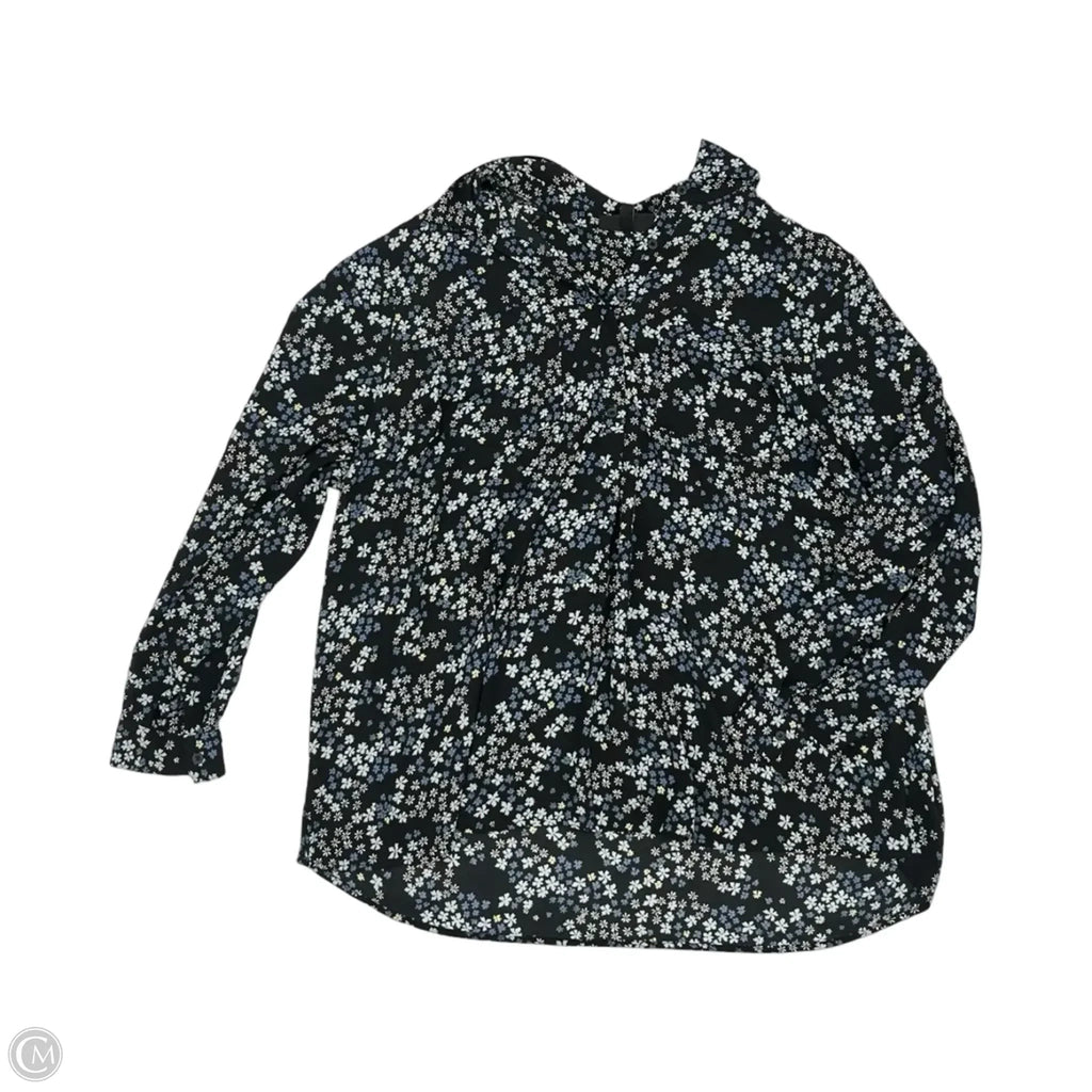 Blouse Long Sleeve By Lane Bryant In Black & Blue, Size: 2x