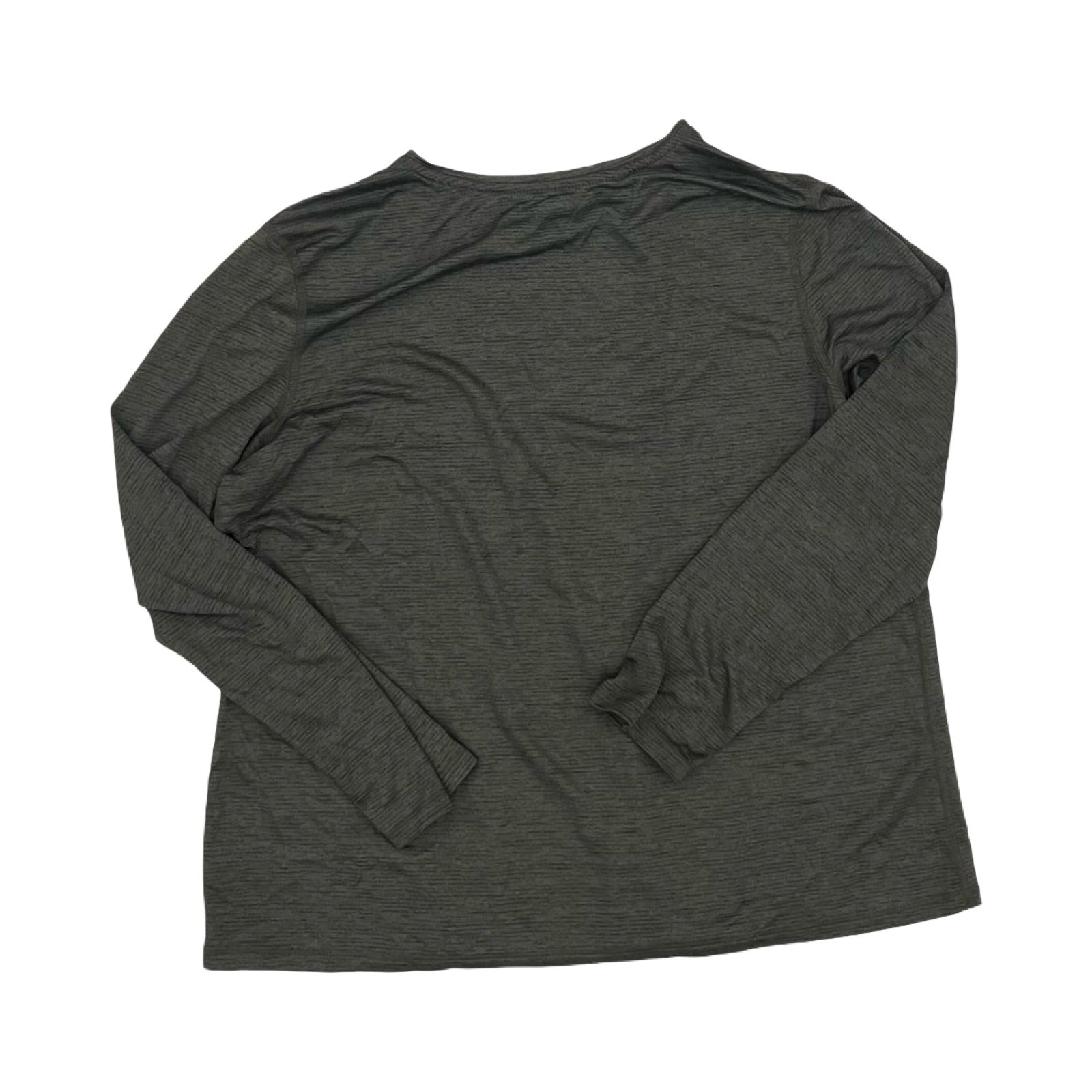 Athletic Top Ls Crewneck By Athletic Works In Green, Size:Xxl