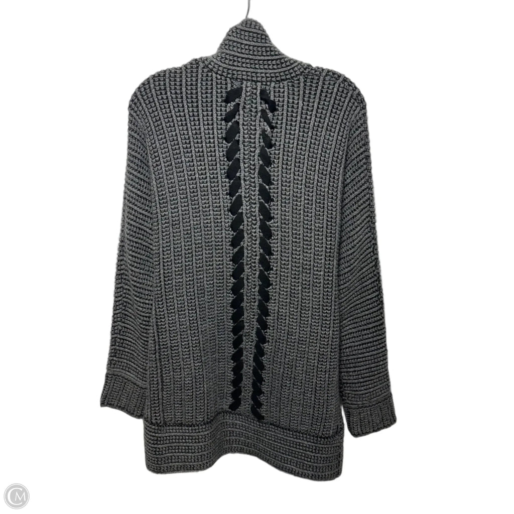 Sweater Cardigan By Pink Rose In Grey, Size: M