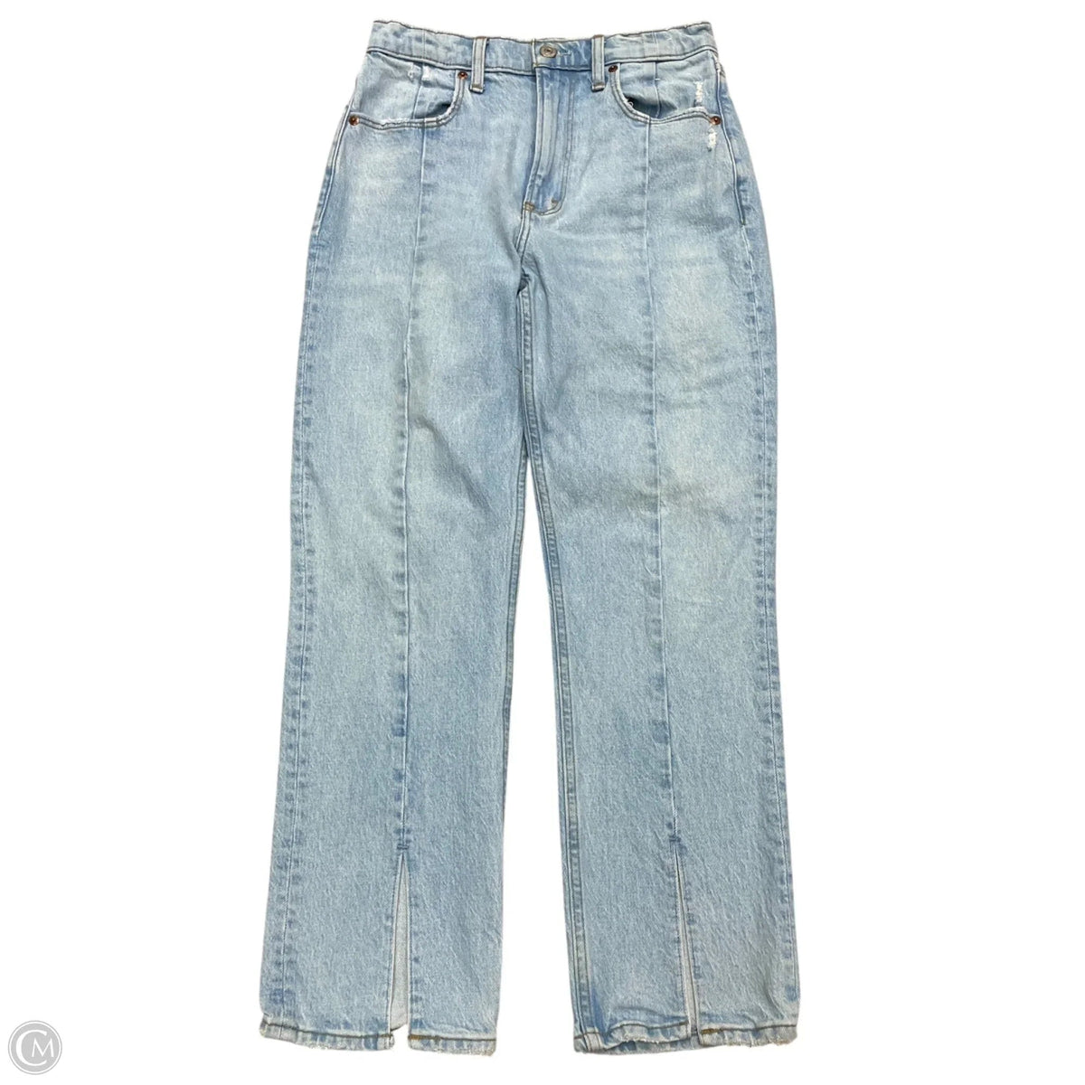 Jeans Straight By Abercrombie And Fitch In Blue Denim, Size: 2