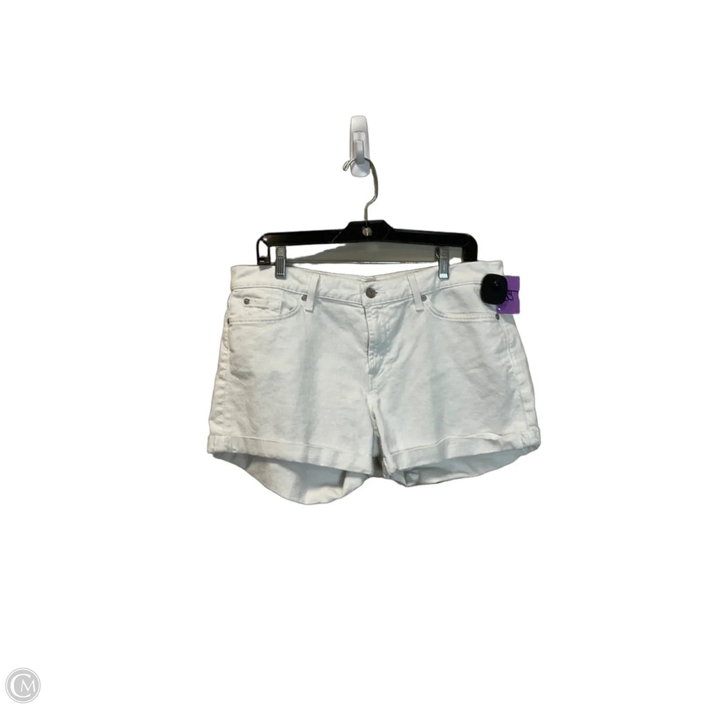 Shorts By 7 For All Mankind In White Denim, Size: 12