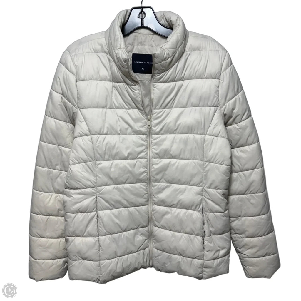 Jacket Puffer & Quilted By Waikiki Classic In Cream, Size: M (40)