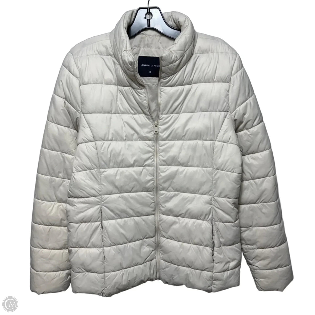 Jacket Puffer & Quilted By Waikiki Classic In Cream, Size: M (40)
