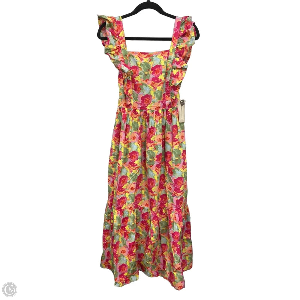 Dress Casual Midi By Clothes Mentor In Blue & Pink, Size: M