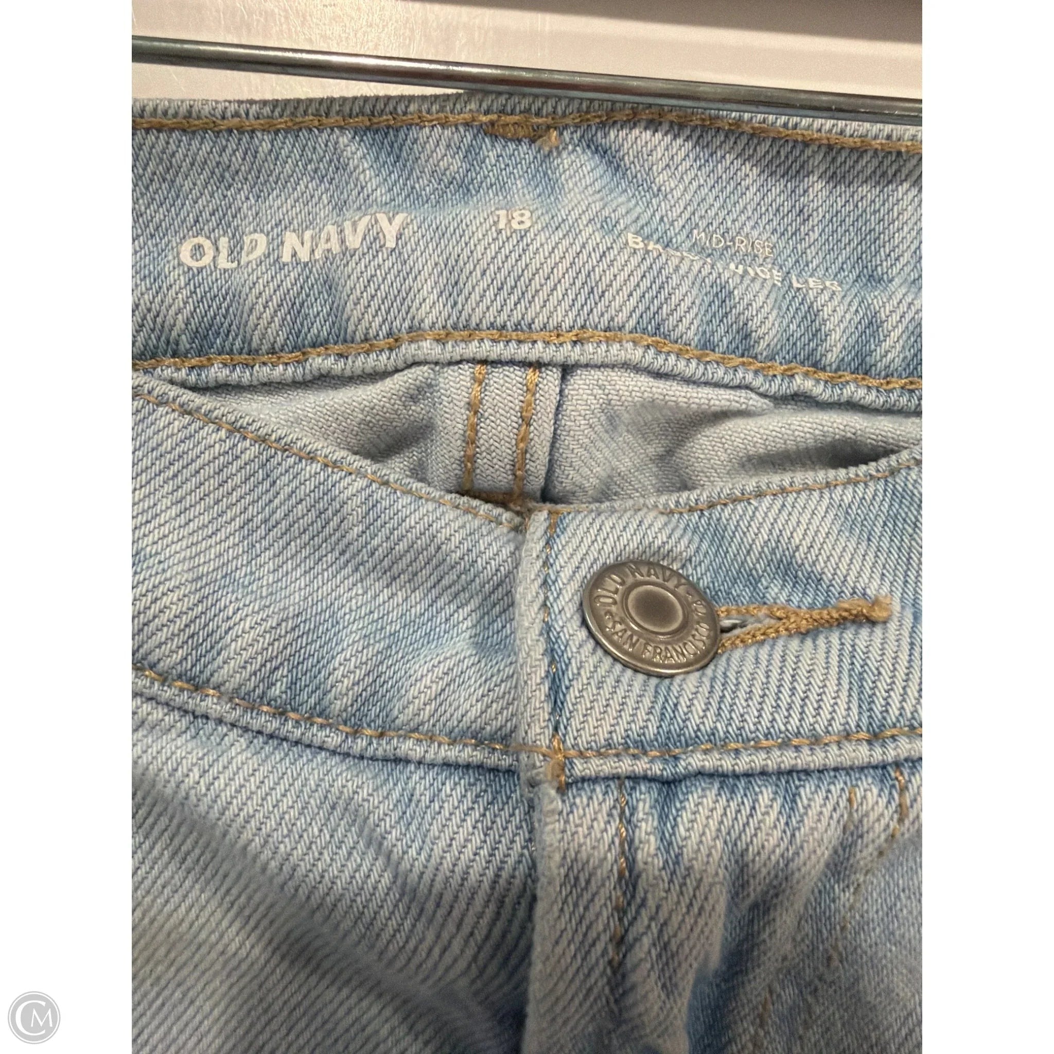 Jeans Wide Leg By Old Navy In Blue Denim, Size: 18