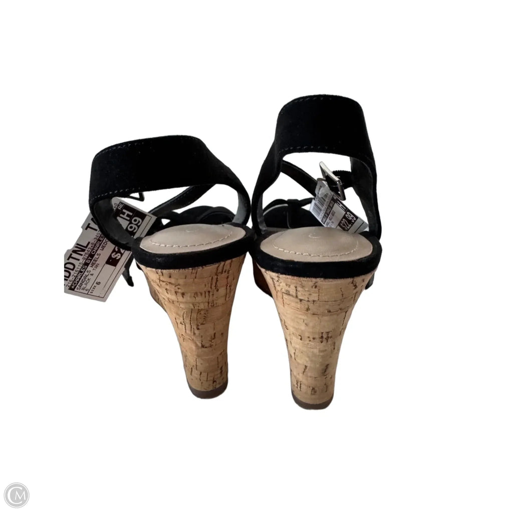 Sandals Heels Wedge By Charles By Charles David In Black & Tan, Size: 6