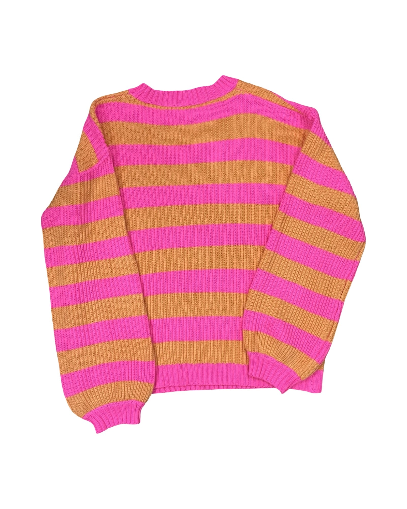 Sweater By Clothes Mentor In Pink & Yellow, Size:L