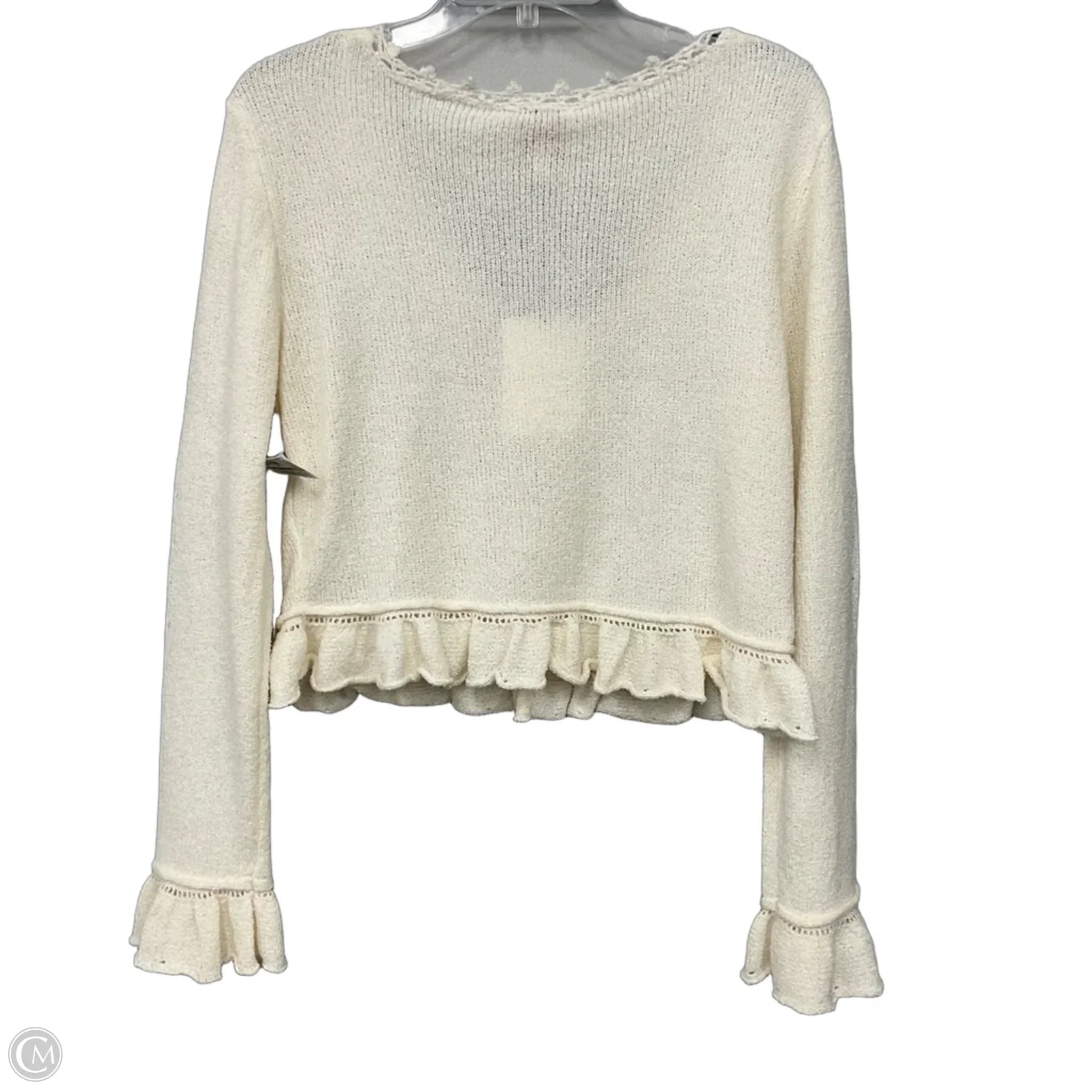 Cardigan By Pink Rose In Cream, Size: L