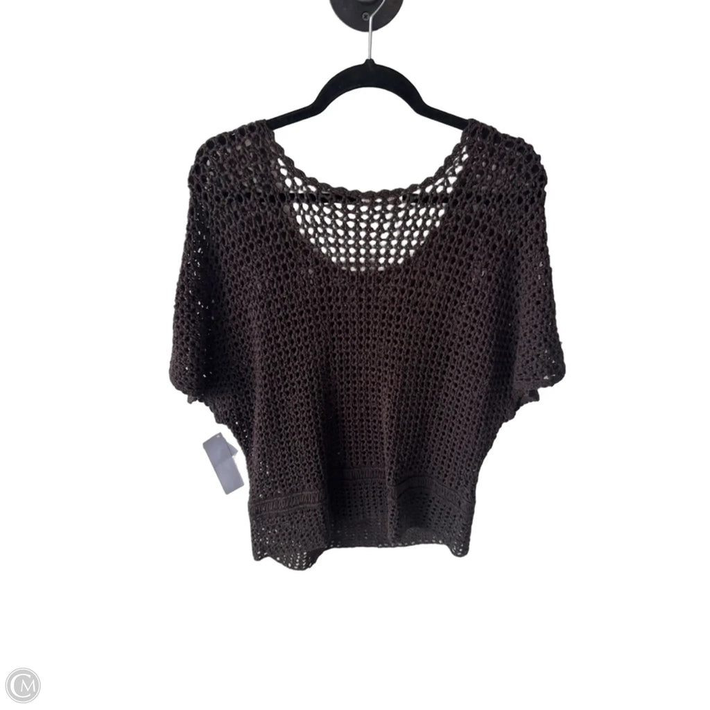 Sweater Short Sleeve By Chicos In Brown, Size: Xl