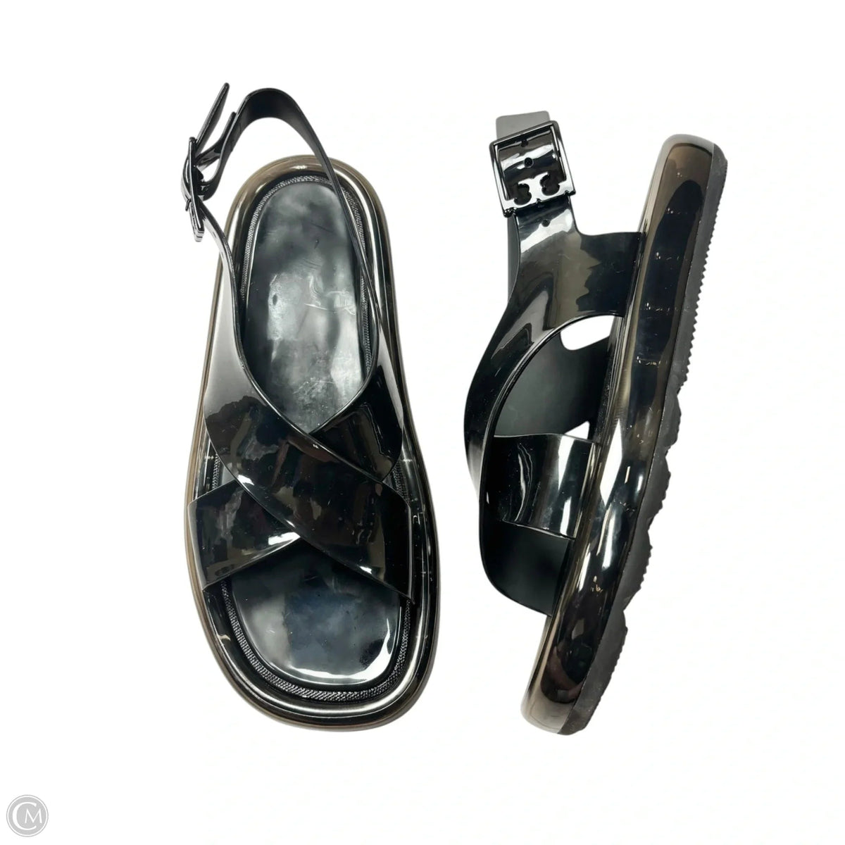 Sandals Designer By Tory Burch In Black, Size: 8
