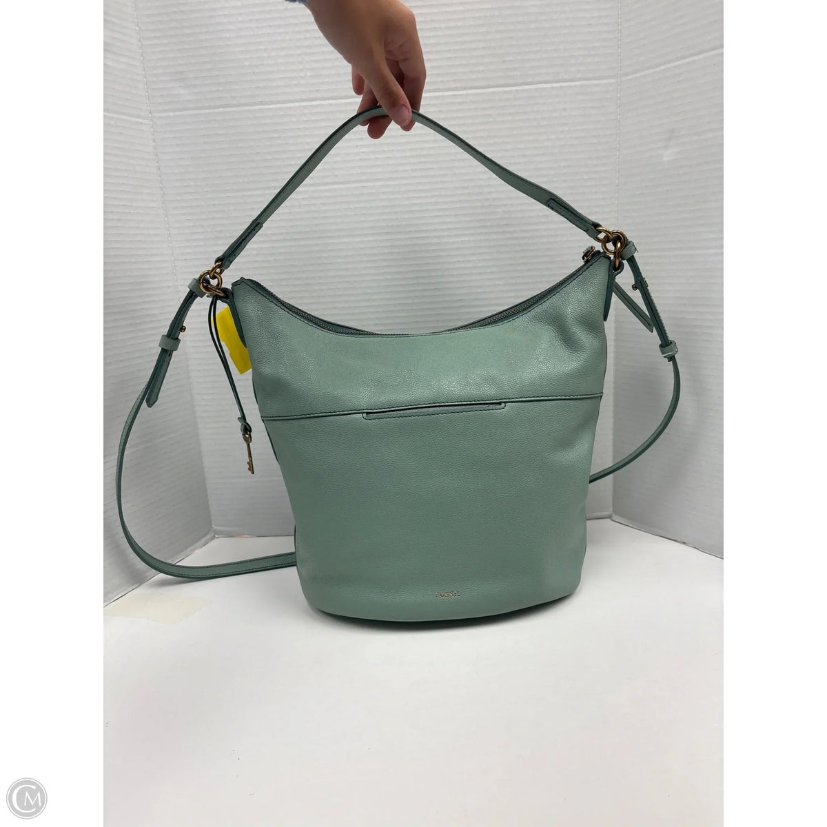 Handbag Leather By Fossil, Size: Large