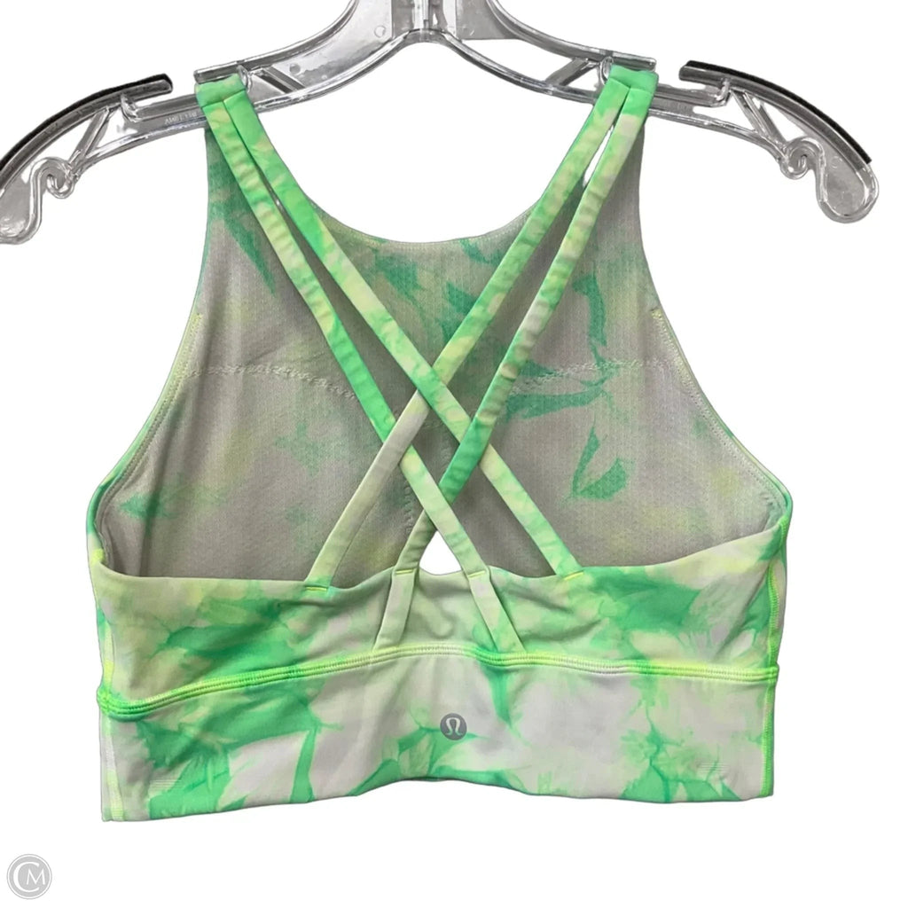 Athletic Bra By Lululemon In Green, Size: 8