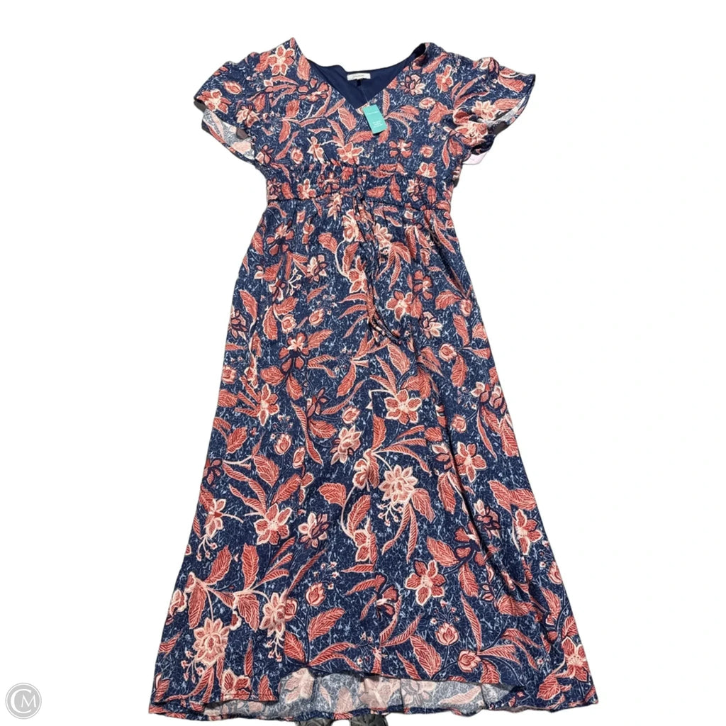 Dress Casual Maxi By Maurices In Blue & Red, Size: M