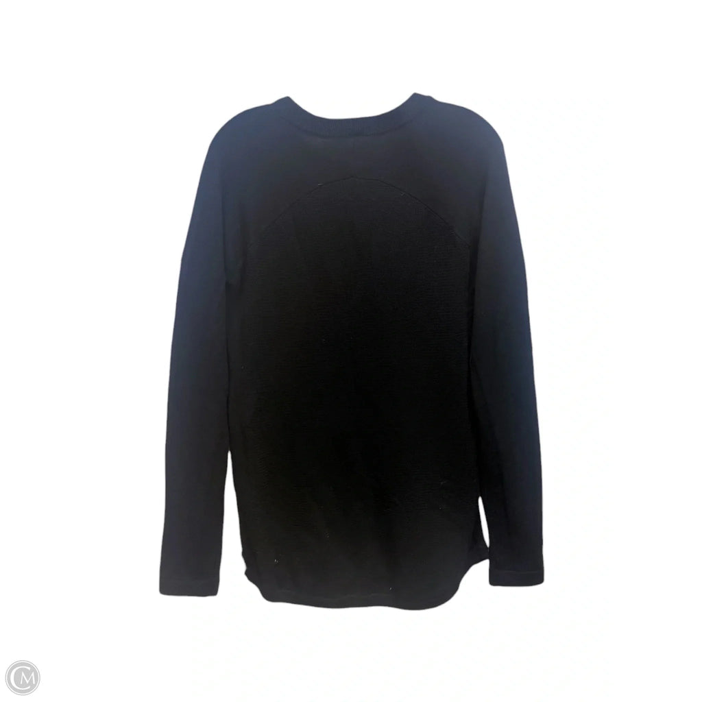 Athletic Top Long Sleeve Collar By Lululemon In Black, Size: 10